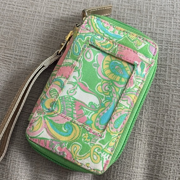Lilly Pulitzer Zip Around Wallet Wristlet ID Phone Holder 6Lx3.5W - Picture 3 of 7